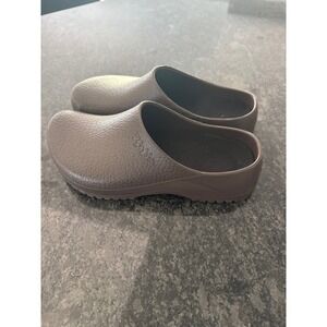 Birkenstock Profi Birki Brown PU Non Slip Clogs Mules Mens 8 Womens 10 EU 41